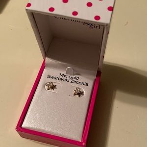 NWT Charming Girl 14k Gold Earrings
